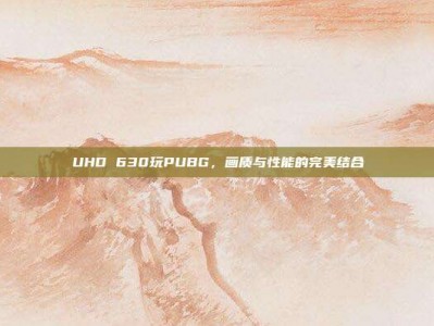UHD 630玩PUBG，画质与性能的完美结合