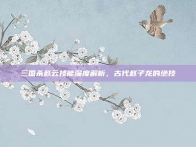 三国杀赵云技能深度解析，古代赵子龙的绝技