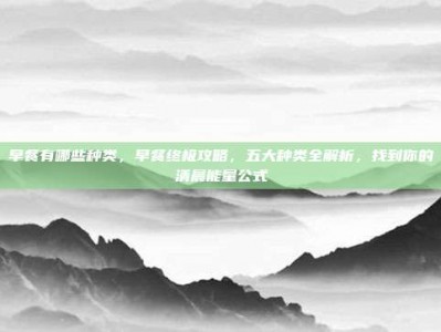 早餐有哪些种类，早餐终极攻略，五大种类全解析，找到你的清晨能量公式