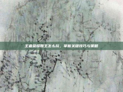 王者荣耀魏王怎么玩，掌握关键技巧与策略
