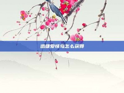 迅捷爱情鸟怎么获得