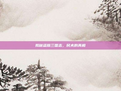 揭秘盗版三国志，民夫的真相