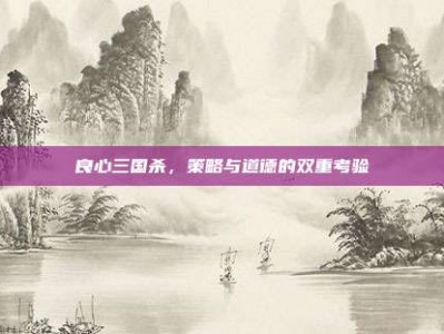 良心三国杀，策略与道德的双重考验