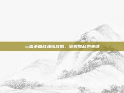 三国杀国战魂殇攻略，掌握胜利的关键