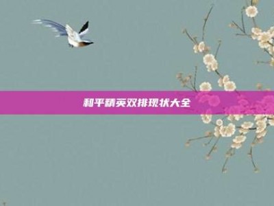 和平精英双排现状大全