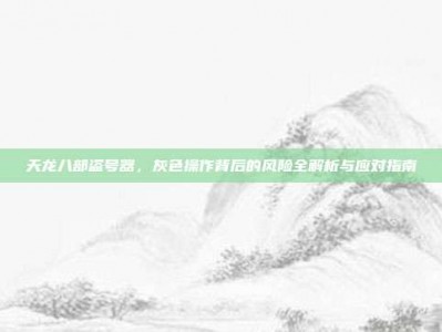 天龙八部盗号器，灰色操作背后的风险全解析与应对指南