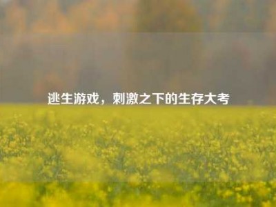逃生游戏，刺激之下的生存大考