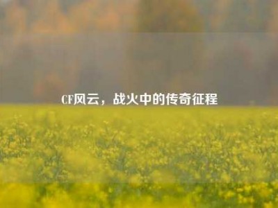CF风云，战火中的传奇征程