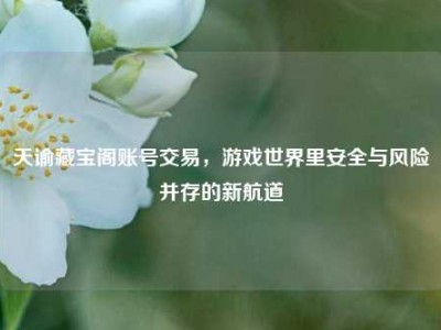 天谕藏宝阁账号交易，游戏世界里安全与风险并存的新航道