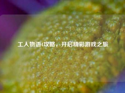 工人物语4攻略，开启精彩游戏之旅