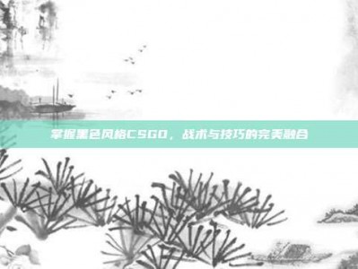 掌握黑色风格CSGO，战术与技巧的完美融合