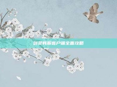 剑灵韩服客户端全面攻略
