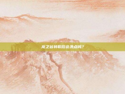龙之谷转职后会洗点吗？