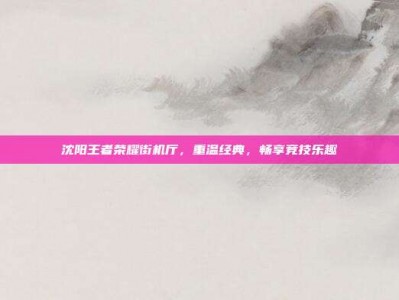 沈阳王者荣耀街机厅，重温经典，畅享竞技乐趣