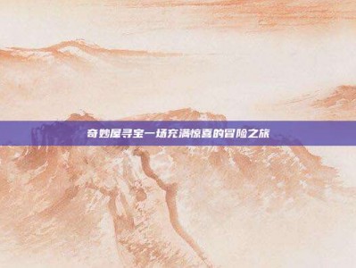 奇妙屋寻宝一场充满惊喜的冒险之旅