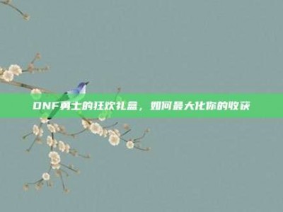 DNF勇士的狂欢礼盒，如何最大化你的收获