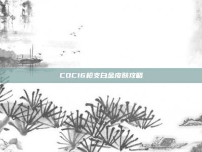 COC16枪支白金皮肤攻略