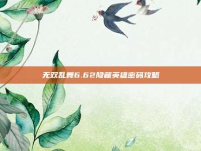 无双乱舞6.62隐藏英雄密码攻略