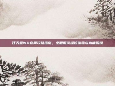 任天堂Wii官网攻略指南，全面解读操控体验与功能解锁