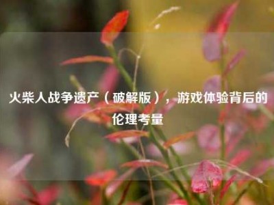 火柴人战争遗产（破解版），游戏体验背后的伦理考量