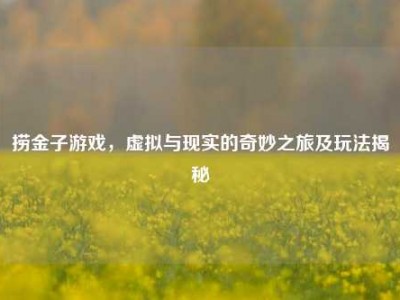 捞金子游戏，虚拟与现实的奇妙之旅及玩法揭秘