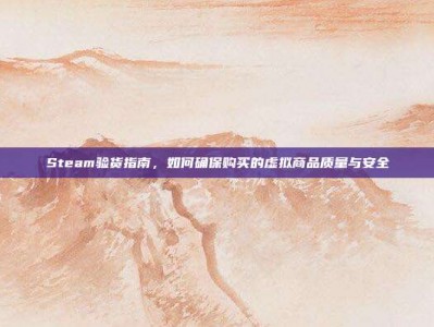 Steam验货指南，如何确保购买的虚拟商品质量与安全