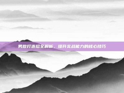 男散打连招全解析，提升实战能力的核心技巧