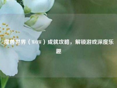 魔兽世界（WOW）成就攻略，解锁游戏深度乐趣