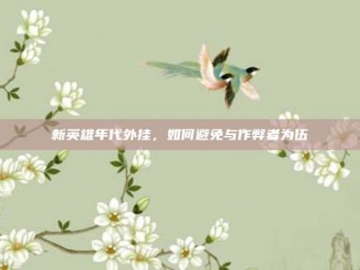 新英雄年代外挂，如何避免与作弊者为伍