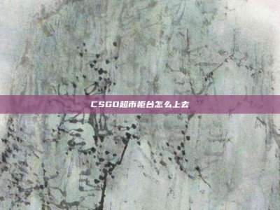 CSGO超市柜台怎么上去