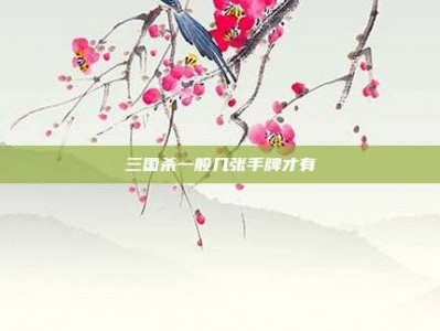 三国杀一般几张手牌才有