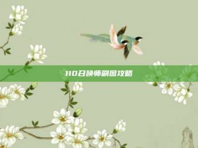 110召唤师刷图攻略