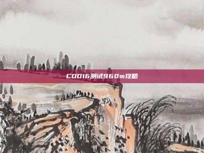 COD16测试960m攻略