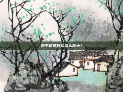 和平精英野炊怎么放大？