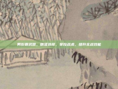 男街霸武器，精准选择，掌控战术，提升实战效能