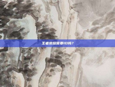 王者荣耀需要ID吗？