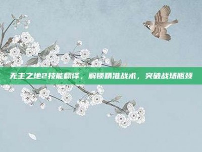 无主之地2技能翻译，解锁精准战术，突破战场瓶颈
