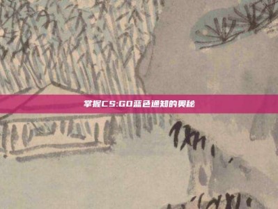 掌握CS:GO蓝色通知的奥秘