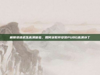 解锁绝地求生高清体验，如何获取并安装PUBG高清补丁