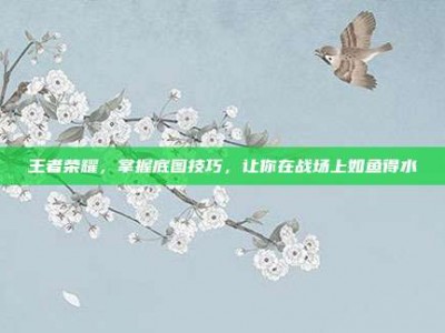 王者荣耀，掌握底图技巧，让你在战场上如鱼得水