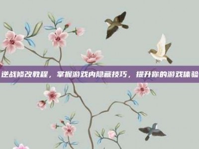 逆战修改教程，掌握游戏内隐藏技巧，提升你的游戏体验