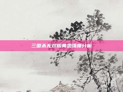 三国杀无双版黄忠强度分析