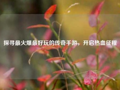 探寻最火爆最好玩的传奇手游，开启热血征程