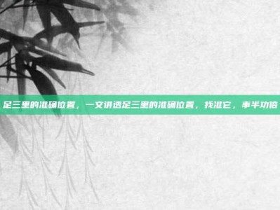 足三里的准确位置，一文讲透足三里的准确位置，找准它，事半功倍