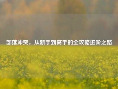 部落冲突，从新手到高手的全攻略进阶之路