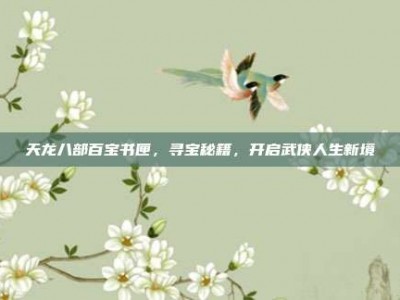 天龙八部百宝书匣，寻宝秘籍，开启武侠人生新境