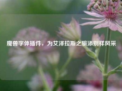 魔兽字体插件，为艾泽拉斯之旅添别样风采
