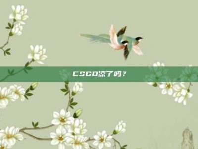 CSGO凉了吗？