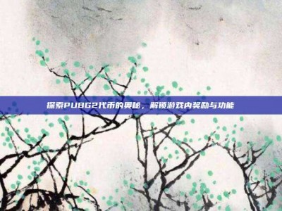 探索PUBG2代币的奥秘，解锁游戏内奖励与功能