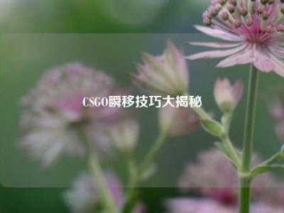CSGO瞬移技巧大揭秘